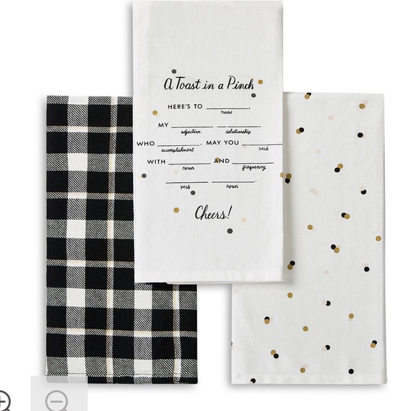 Kate Spade 3 Kitchen Towels Toast in a Pinch - Picture 5 of 5